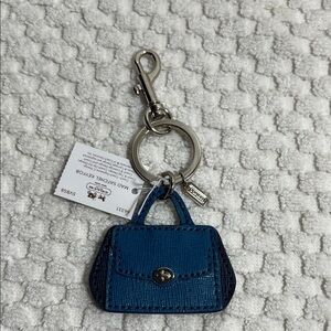 Coach Navy Madison Satchel Keychain